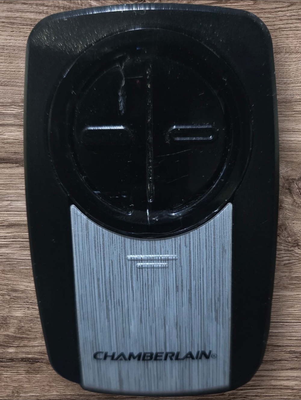 Chamberlain Garage Door Remote — Black and Silver